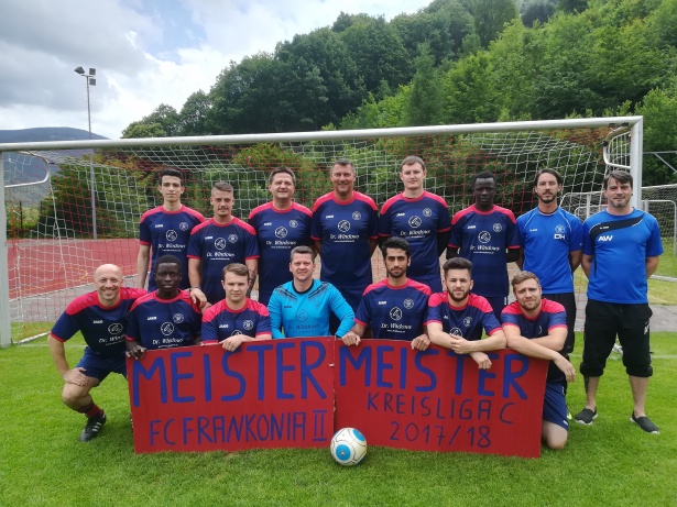Team 2 des FC Frankonia - Meister der Kreisliga C, Staffel 1 2017/2018