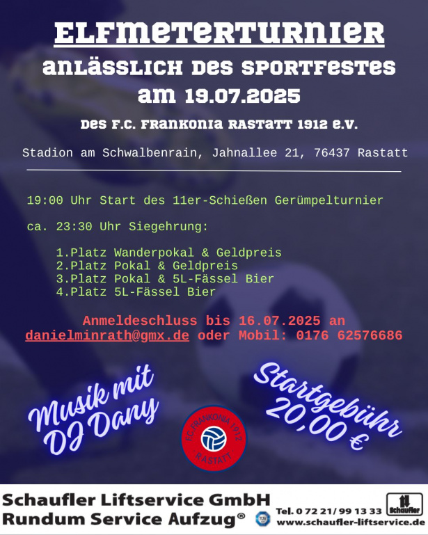 Flyer Elfmeterturnier 2025